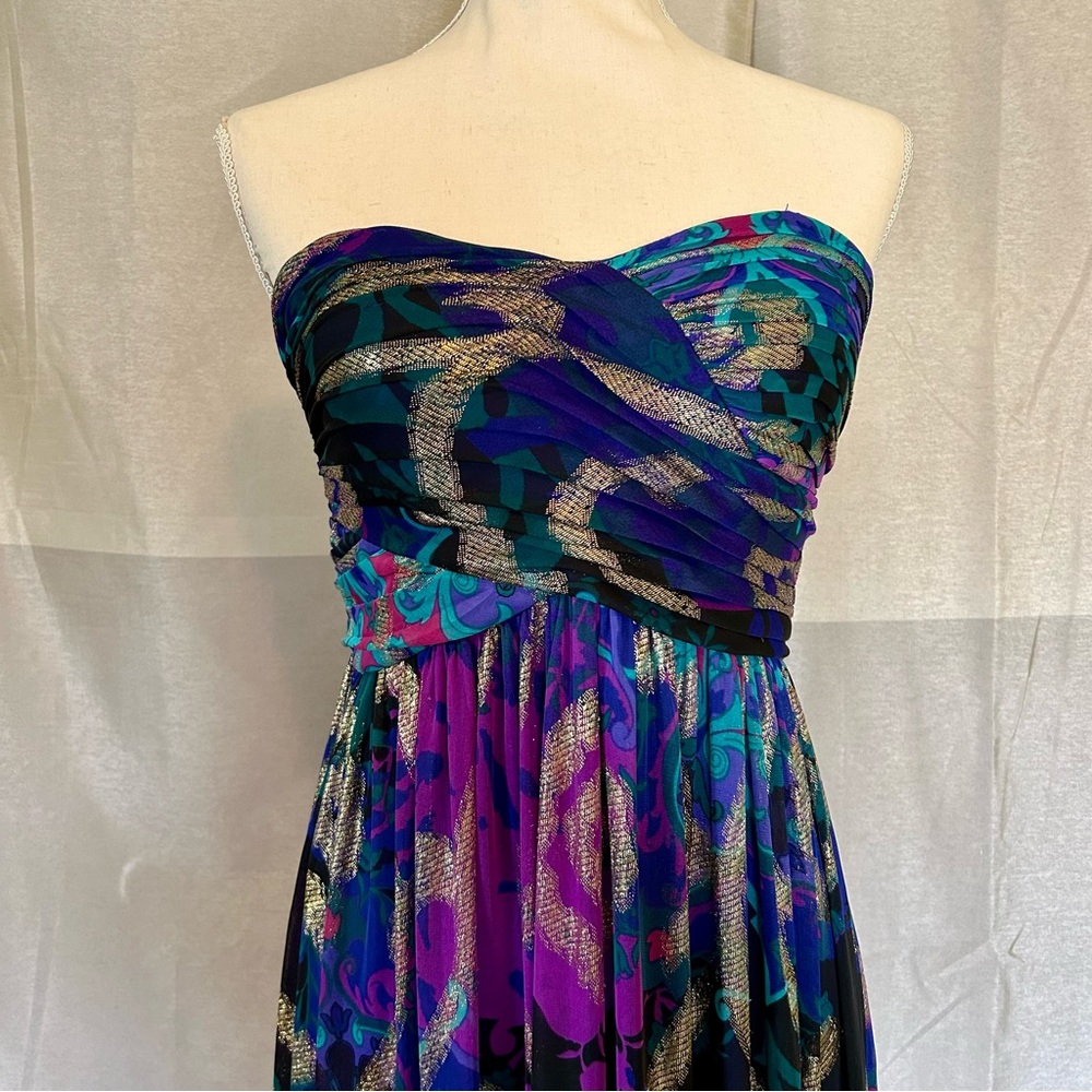 Nightway Strapless floor length dress